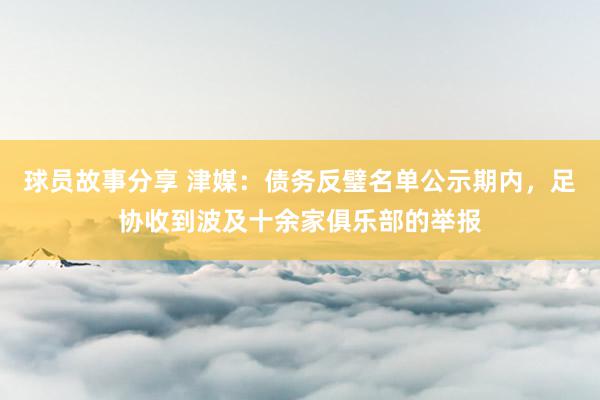 球员故事分享 津媒：债务反璧名单公示期内，足协收到波及十余家俱乐部的举报