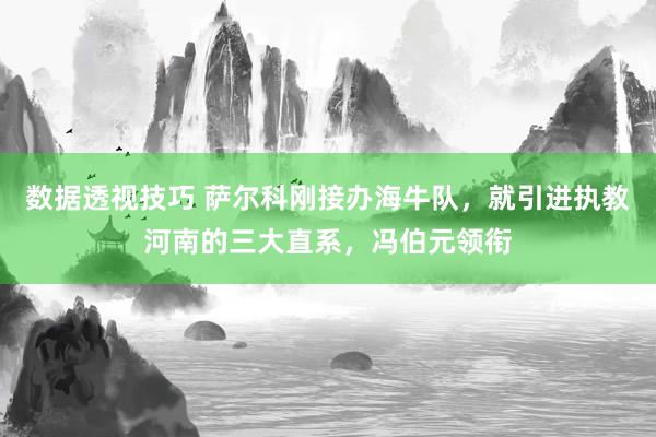 数据透视技巧 萨尔科刚接办海牛队，就引进执教河南的三大直系，