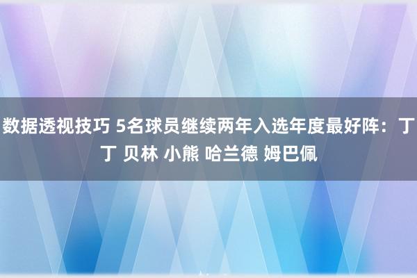 数据透视技巧 5名球员继续两年入选年度最好阵：丁丁 贝林 小